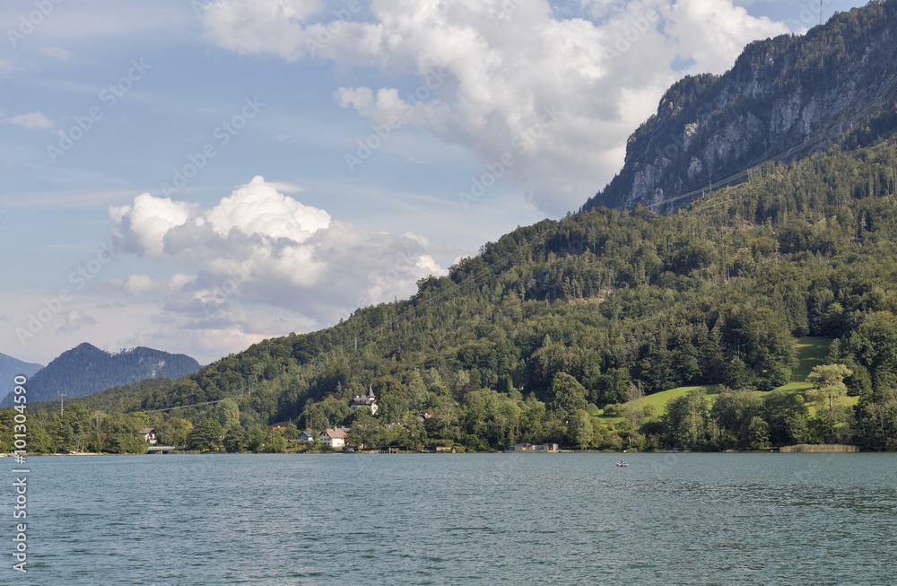 Lake Mondsee in Austrian Alps