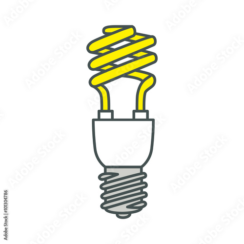 Energy saving light bulb. Vector.