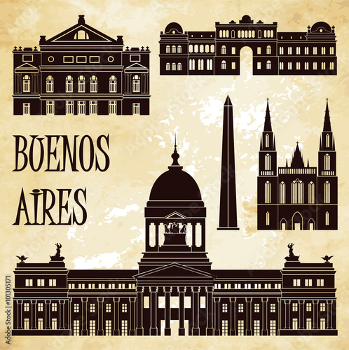 Buenos Aires detailed silhouette. Vector illustration