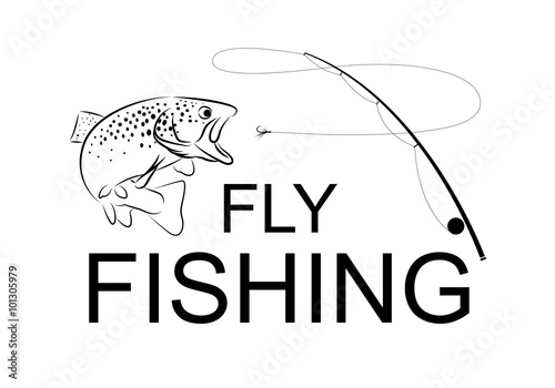 fly fishing, vector