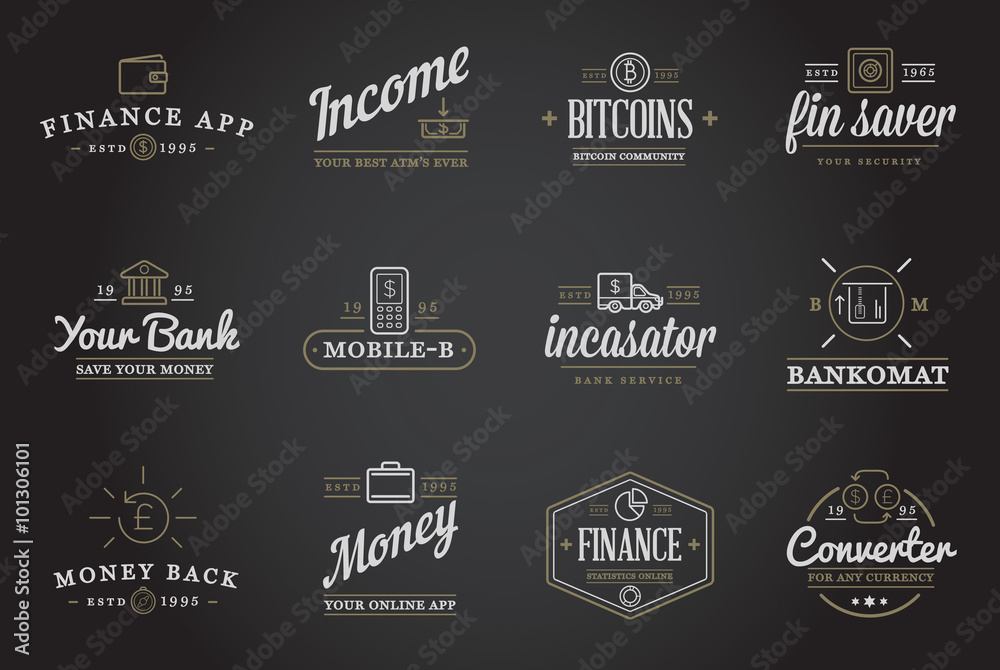 Set of Vector Finance Elements and Money Business as Illustration can be used as Logo or Icon in premium quality Set of Vector Finance Elements and Money Business as Illustration can be used as Logo or Icon in premium quality