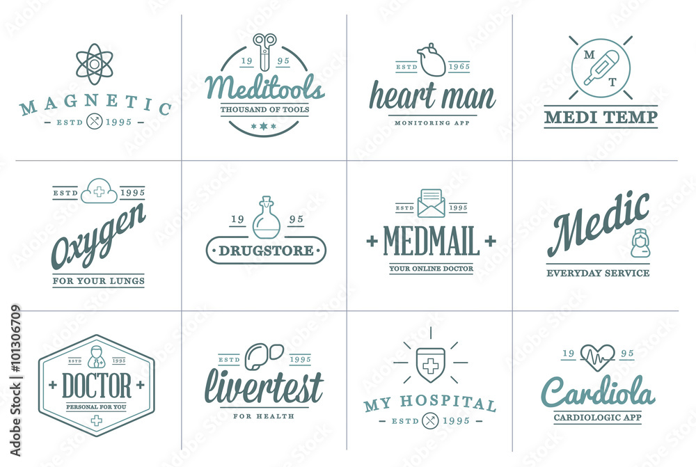 Medicine Health Vector Symbols Icons Can Be Used as Logotype Element or Icon, Illustration Ready for Print or Plotter Cut or Using as Logotype with High Quality Medicine Health Vector Symbols Icons Can Be Used as Logotype Element or Icon, Illustration Ready for Print or Plotter Cut or Using as Logotype with High Quality