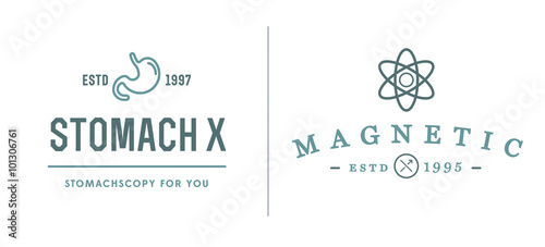 Medicine Health Vector Symbols Icons Can Be Used as Logotype Element or Icon, Illustration Ready for Print or Plotter Cut or Using as Logotype with High Quality