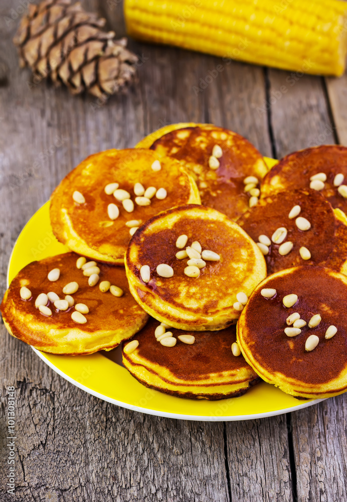 corn crepes with pine nuts corn crepes with pine nuts
