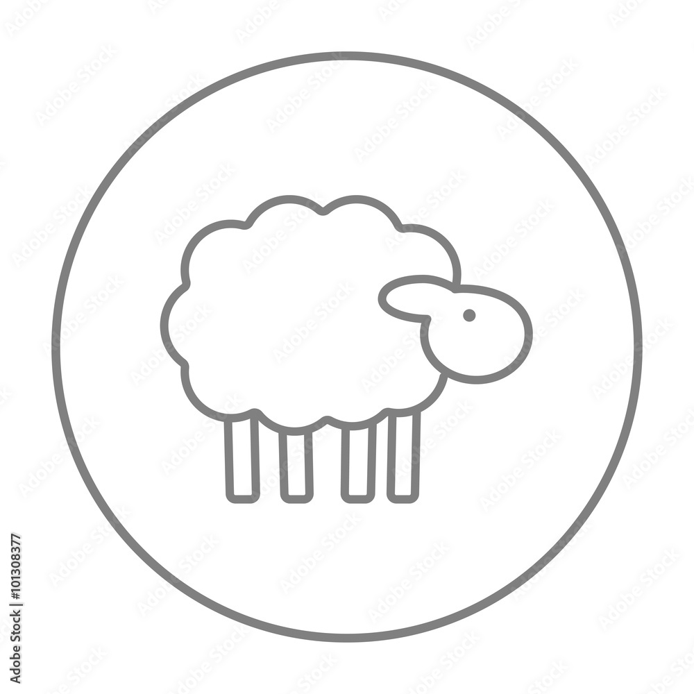 Sheep line icon. Sheep line icon.