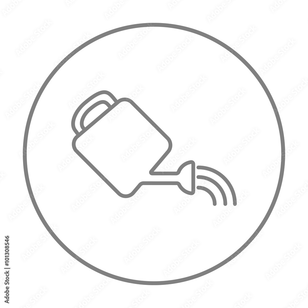 Watering can line icon. Watering can line icon.
