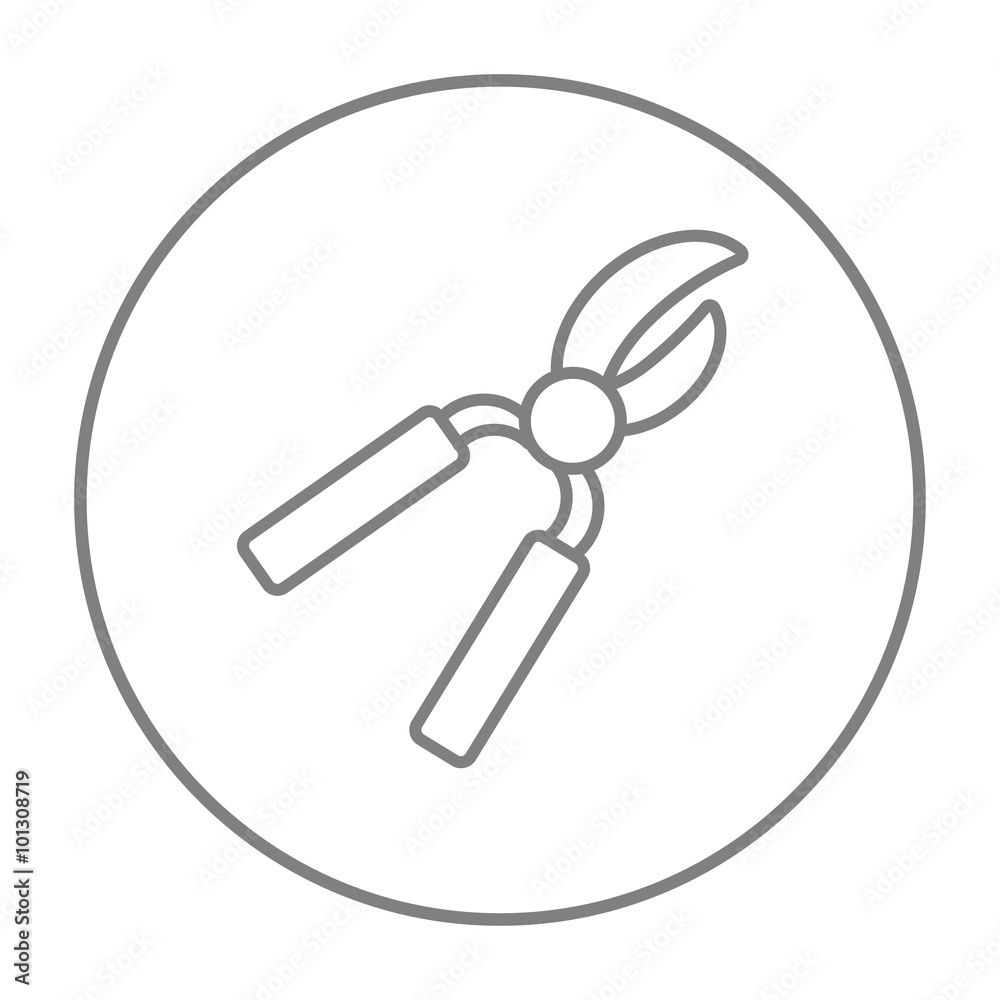 Pruner line icon. Pruner line icon.