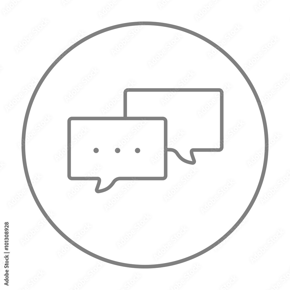 Speech squares line icon. Speech squares line icon.