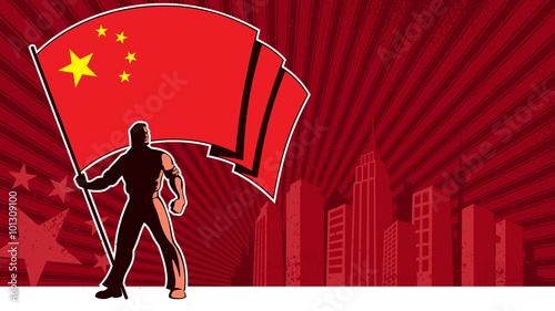Flag Bearer China Background / Flag Bearer China Background