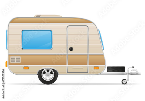 trailer caravan vector illustration