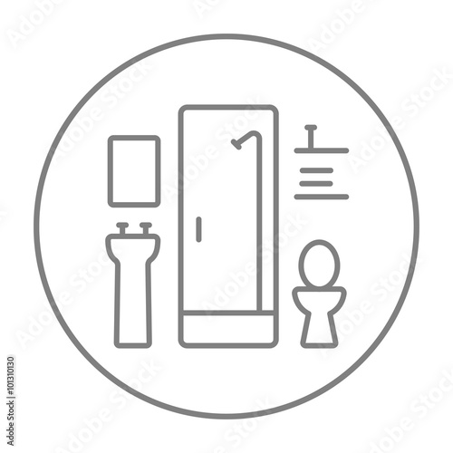 Bathroom line icon.