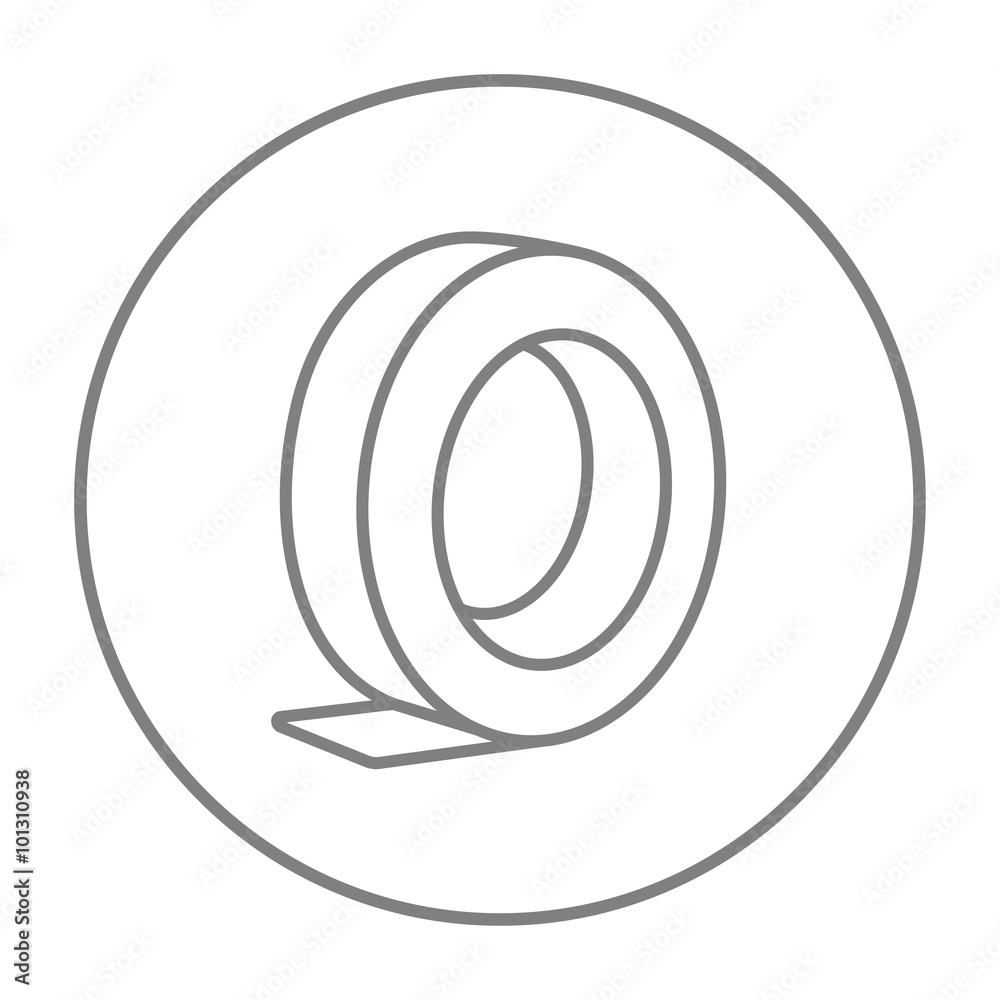 Roll of adhesive tape line icon. Roll of adhesive tape line icon.