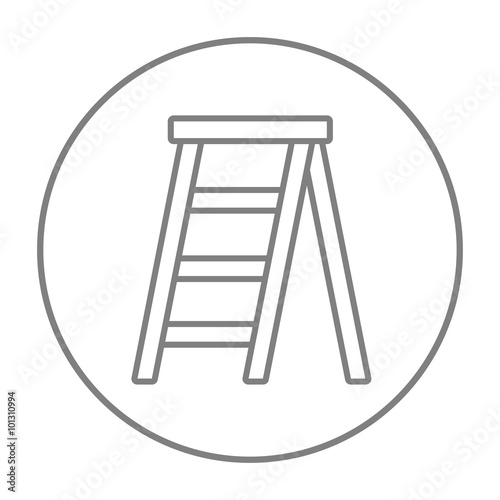 Stepladder line icon.