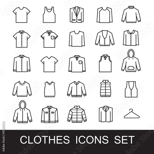 Clothes icon  set