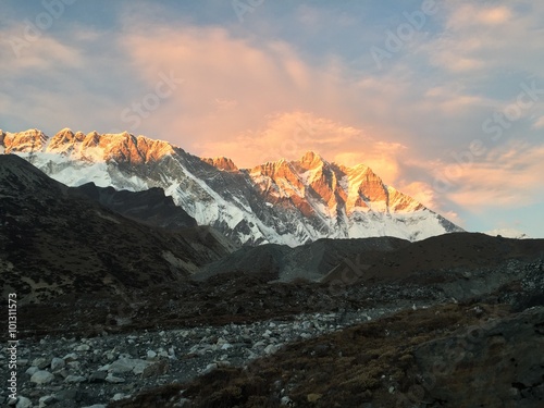 mt. Lhotse south face, himalayas, nepal