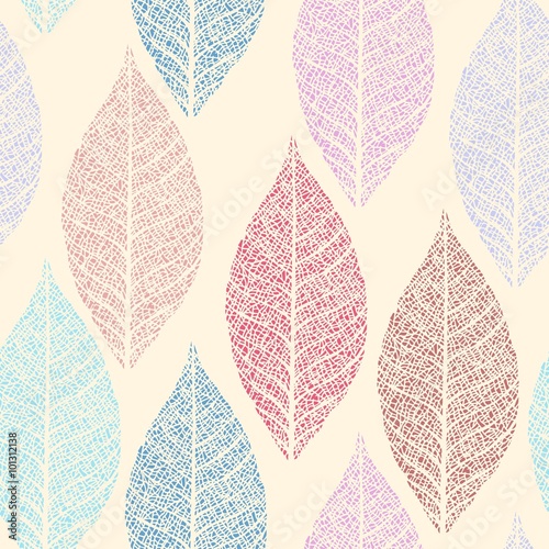 Skeletonized leaves seamless