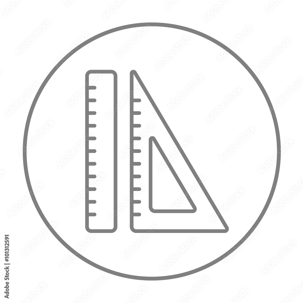 Rulers line icon.