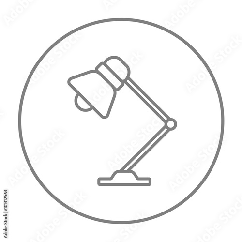 Table lamp line icon.