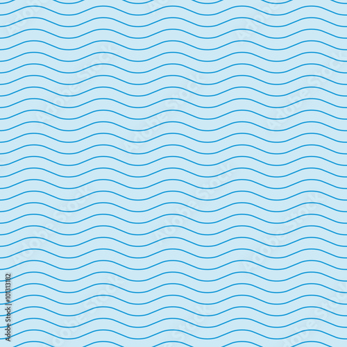 Wavy line blue seamless pattern