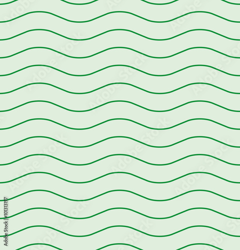 Wavy line green seamless pattern