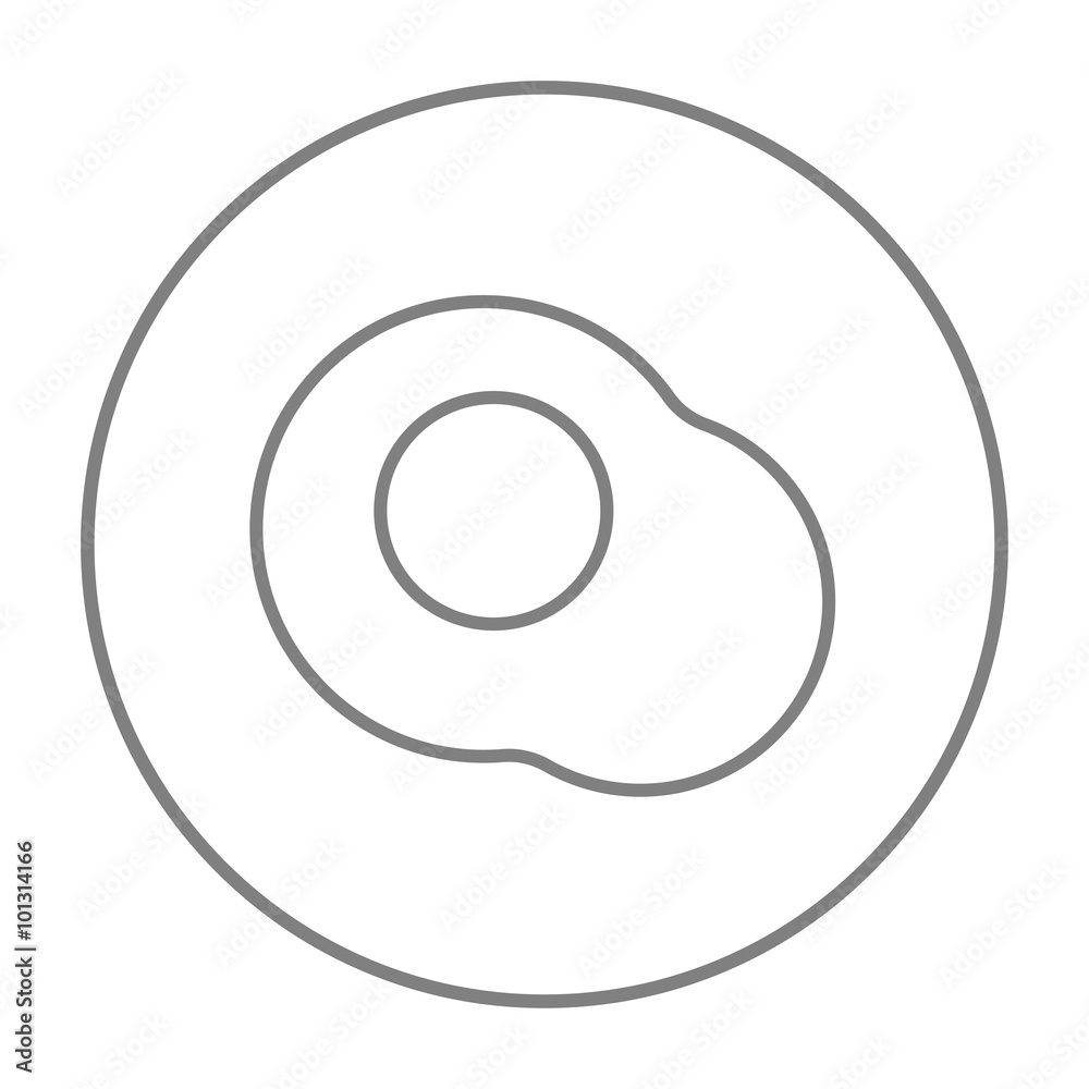 Fried egg line icon. Fried egg line icon.