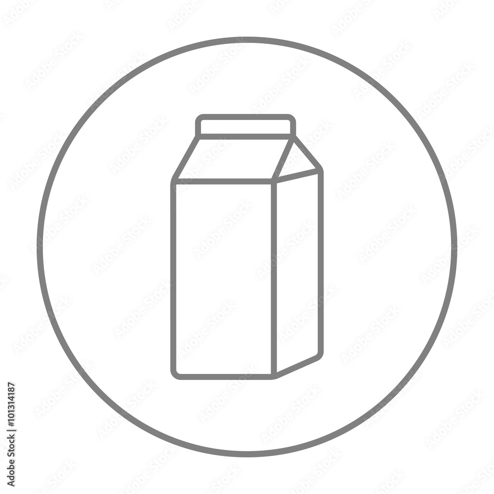 Packaged dairy product line icon. Packaged dairy product line icon.