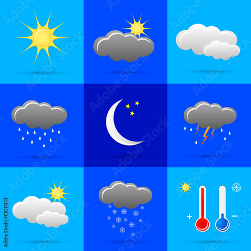 Set of weather icons 