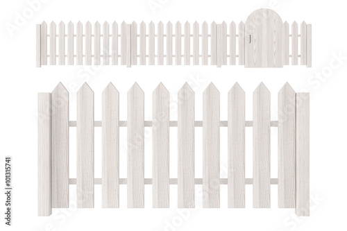 White Wooden Fence