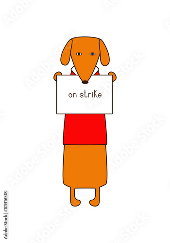 Dachshund on strike