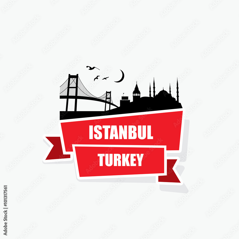 Istanbul ribbon banner