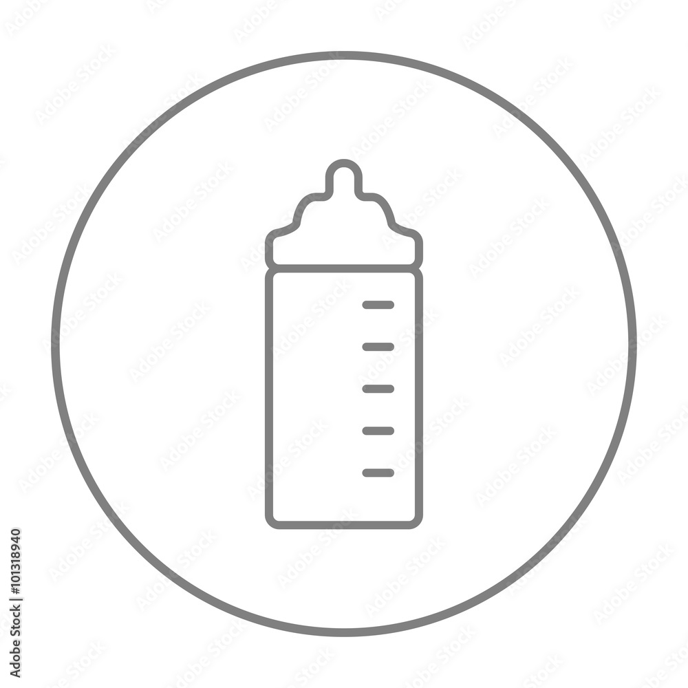 Feeding bottle line icon. Feeding bottle line icon.