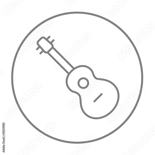 Guitar line icon.