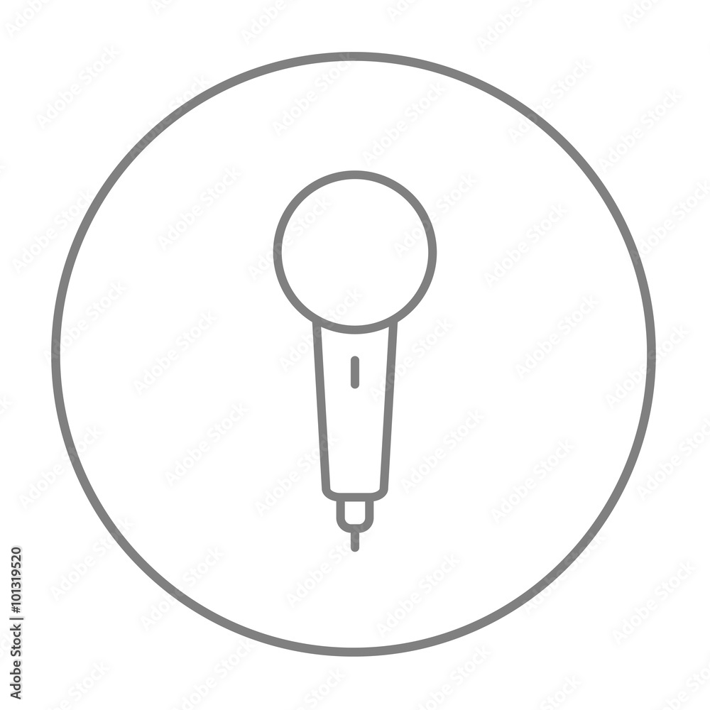 Microphone line icon. Microphone line icon.