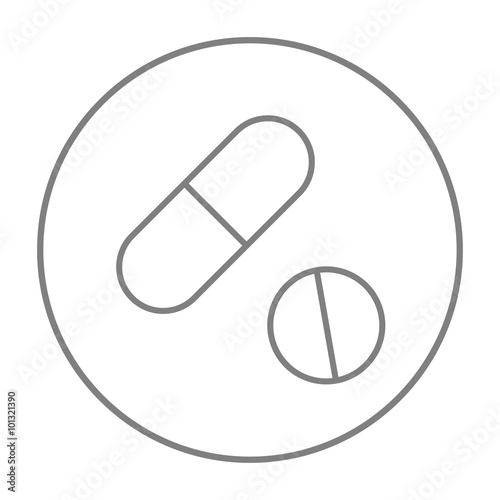 Pills line icon.