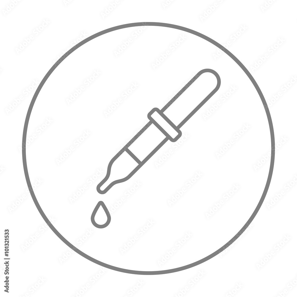 Pipette line icon. Pipette line icon.