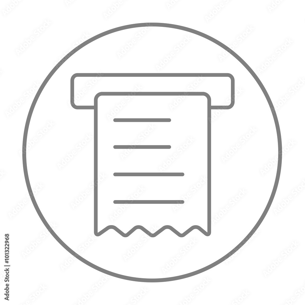 Receipt line icon. Receipt line icon.