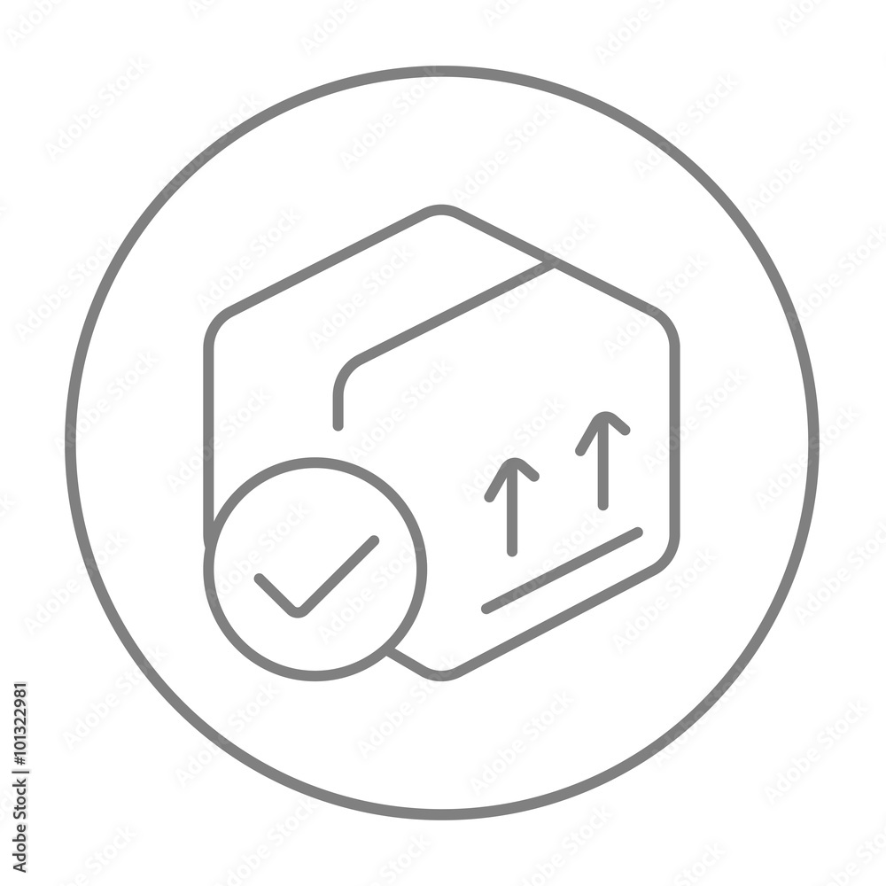 Carton package box line icon. Carton package box line icon.