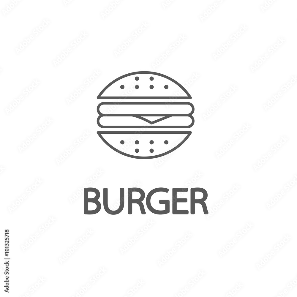 Fastfood sign for cafe or restaurant, Burger or cheeseburger sig Fastfood sign for cafe or restaurant, Burger or cheeseburger sig
