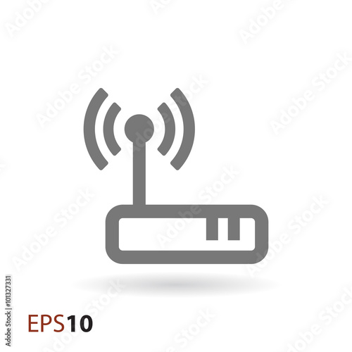 Wireless modem icon for web and mobile