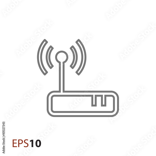 Wireless modem icon for web and mobile