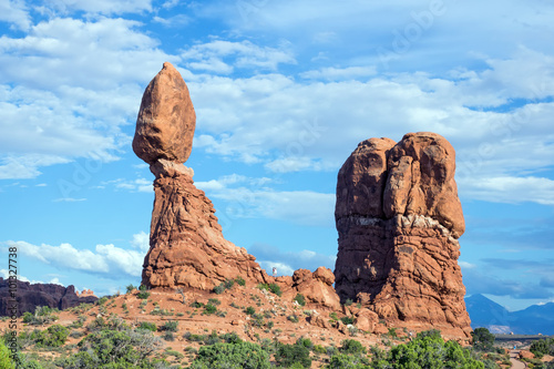 Landscape with Balancing rock. Arches National Park, Utah