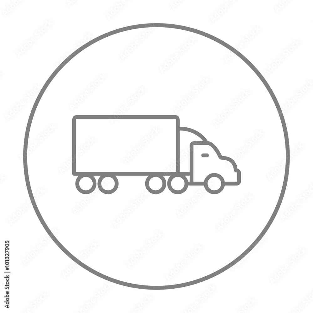 Delivery truck line icon. Delivery truck line icon.