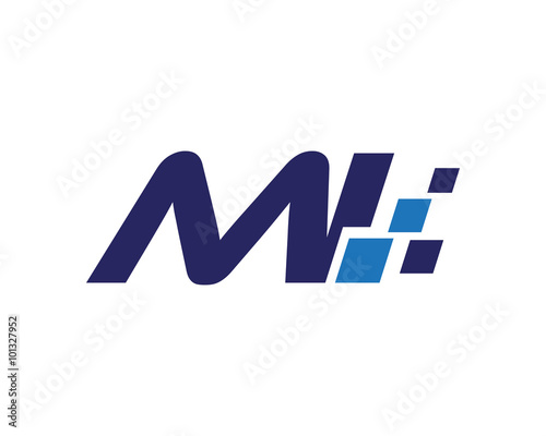MI digital letter logo