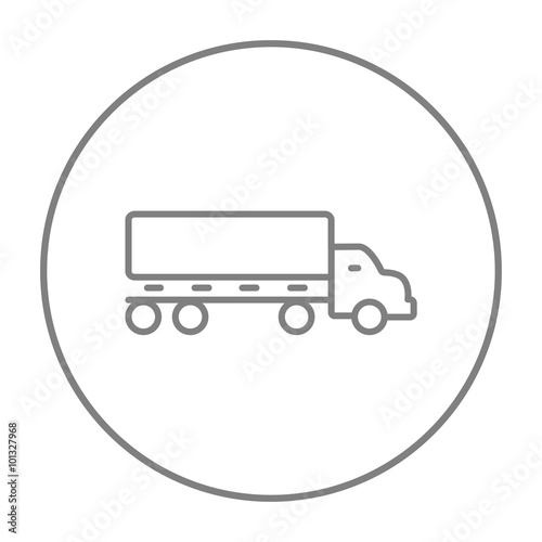 Delivery truck line icon.