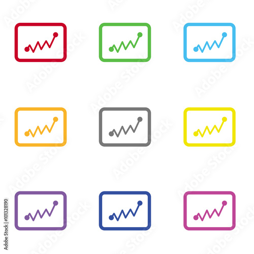 Statistics icon for web and mobile