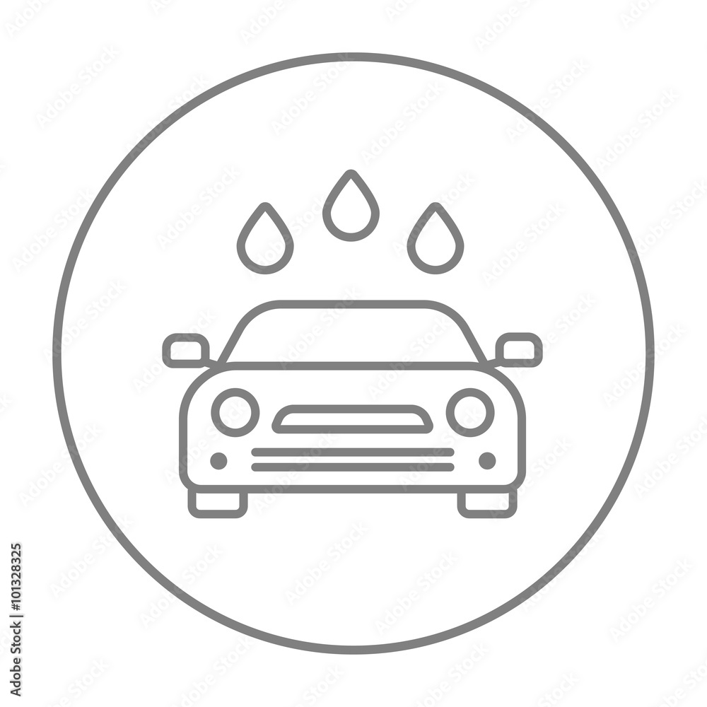 Car wash line icon. Car wash line icon.