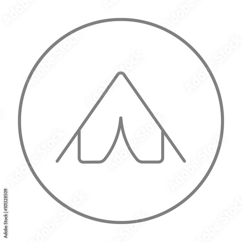 Free Download Tent line icon. - GFXLoad