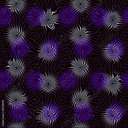 Vector seamless background with the effect of fireworks-style glitch