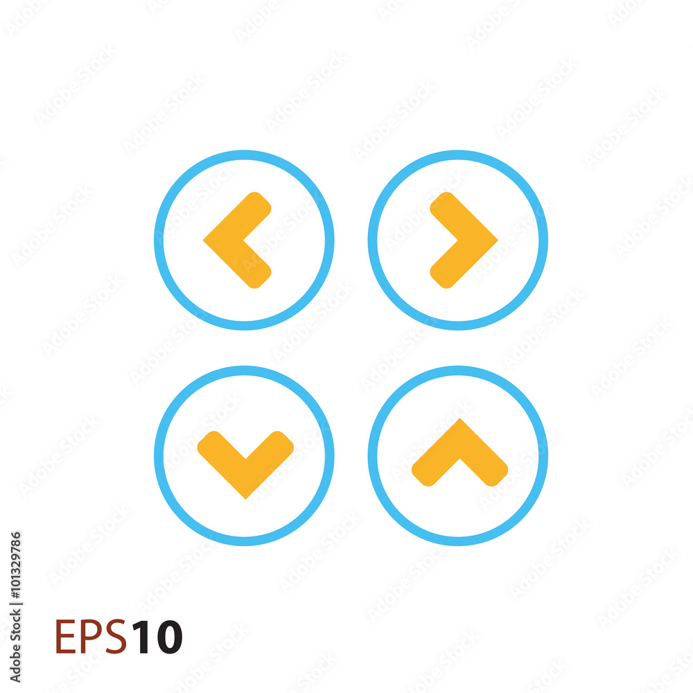 Up Down Left Right arrows for web and mobile