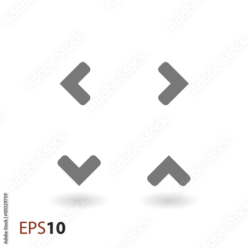 Up Down Left Right arrows for web and mobile